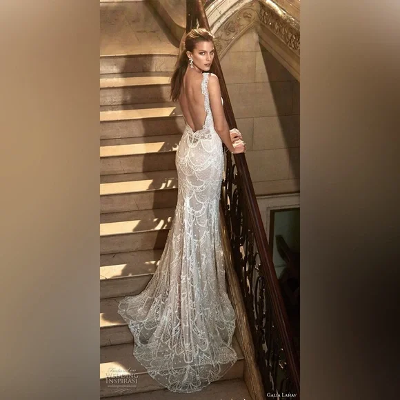 galia lahav backless wedding dress Used Galia Lahav Cali with two sets of custom sleeves